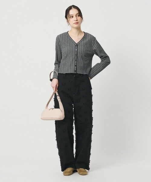 BEAUTY&YOUTH UNITED ARROWS / ビューティー&ユース ユナイテッドアローズ カーディガン・ボレロ | ソリッド＆チェック Vネック カーディガン | 詳細14