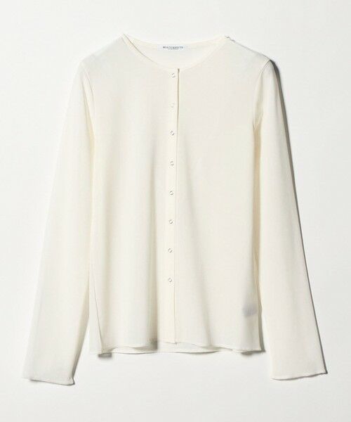 BEAUTY&YOUTH UNITED ARROWS / ビューティー&ユース ユナイテッドアローズ カーディガン・ボレロ | リングボタン チュール カーディガン ウォッシャブル 接触冷感 | 詳細4