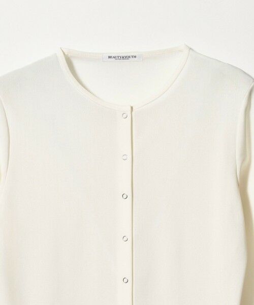 BEAUTY&YOUTH UNITED ARROWS / ビューティー&ユース ユナイテッドアローズ カーディガン・ボレロ | リングボタン チュール カーディガン ウォッシャブル 接触冷感 | 詳細5