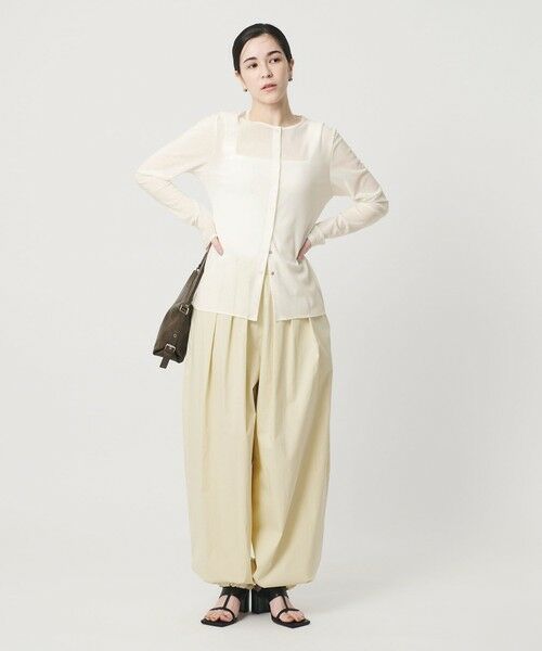 BEAUTY&YOUTH UNITED ARROWS / ビューティー&ユース ユナイテッドアローズ カーディガン・ボレロ | リングボタン チュール カーディガン ウォッシャブル 接触冷感 | 詳細2