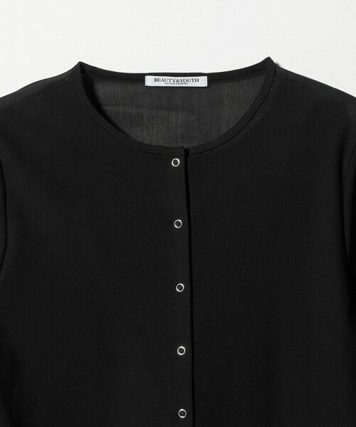 BEAUTY&YOUTH UNITED ARROWS / ビューティー&ユース ユナイテッドアローズ カーディガン・ボレロ | リングボタン チュール カーディガン ウォッシャブル 接触冷感 | 詳細11