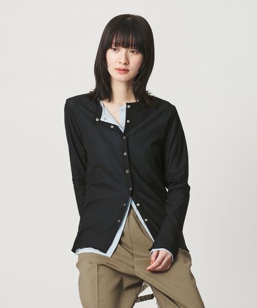 BEAUTY&YOUTH UNITED ARROWS / ビューティー&ユース ユナイテッドアローズ カーディガン・ボレロ | リングボタン チュール カーディガン ウォッシャブル 接触冷感 | 詳細8