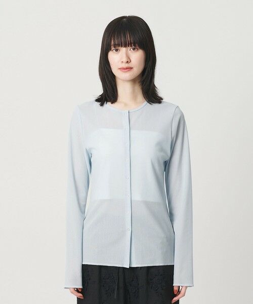 BEAUTY&YOUTH UNITED ARROWS / ビューティー&ユース ユナイテッドアローズ カーディガン・ボレロ | リングボタン チュール カーディガン ウォッシャブル 接触冷感 | 詳細16