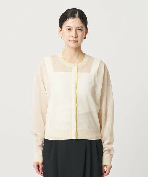 BEAUTY&YOUTH UNITED ARROWS / ビューティー&ユース ユナイテッドアローズ カーディガン・ボレロ | ライン クルーネック カーディガン ウォッシャブル | 詳細4