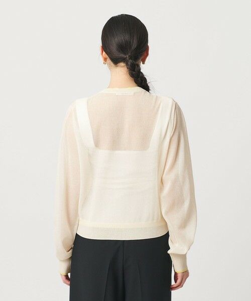 BEAUTY&YOUTH UNITED ARROWS / ビューティー&ユース ユナイテッドアローズ カーディガン・ボレロ | ライン クルーネック カーディガン ウォッシャブル | 詳細6