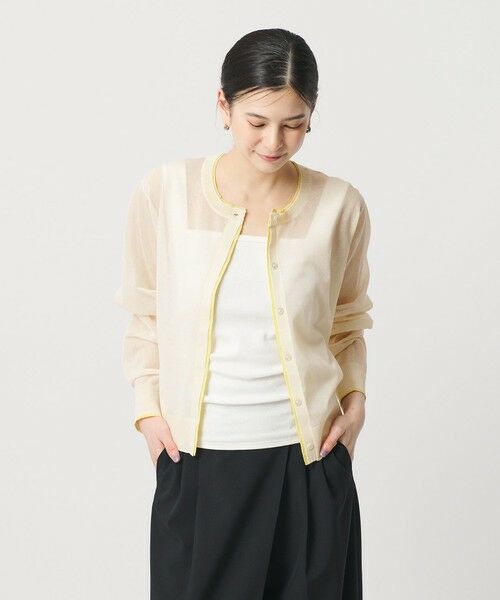 BEAUTY&YOUTH UNITED ARROWS / ビューティー&ユース ユナイテッドアローズ カーディガン・ボレロ | ライン クルーネック カーディガン ウォッシャブル | 詳細2