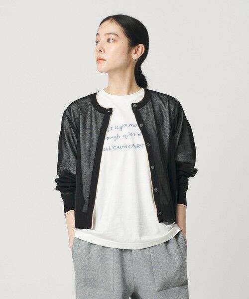 BEAUTY&YOUTH UNITED ARROWS / ビューティー&ユース ユナイテッドアローズ カーディガン・ボレロ | ライン クルーネック カーディガン ウォッシャブル | 詳細11