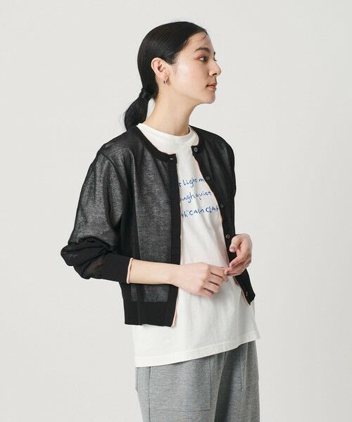BEAUTY&YOUTH UNITED ARROWS / ビューティー&ユース ユナイテッドアローズ カーディガン・ボレロ | ライン クルーネック カーディガン ウォッシャブル | 詳細12