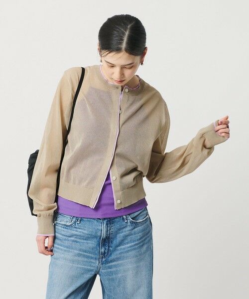 BEAUTY&YOUTH UNITED ARROWS / ビューティー&ユース ユナイテッドアローズ カーディガン・ボレロ | ライン クルーネック カーディガン ウォッシャブル | 詳細19