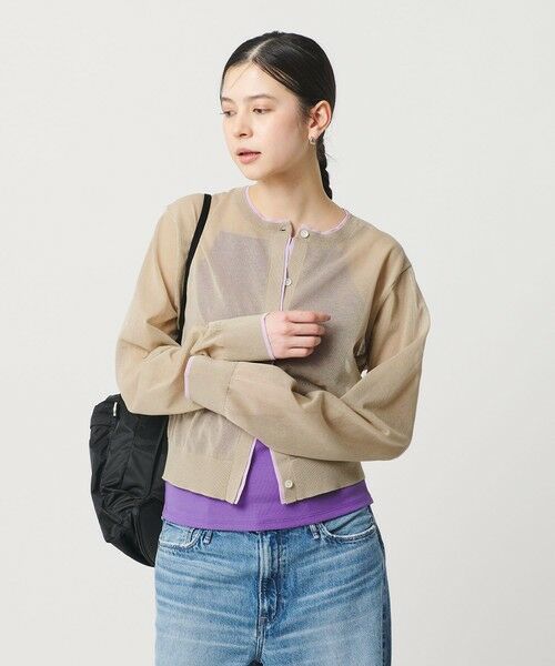 BEAUTY&YOUTH UNITED ARROWS / ビューティー&ユース ユナイテッドアローズ カーディガン・ボレロ | ライン クルーネック カーディガン ウォッシャブル | 詳細20
