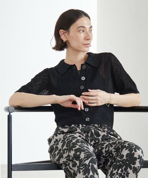 BEAUTY&YOUTH UNITED ARROWS / ビューティー&ユース ユナイテッドアローズ カーディガン・ボレロ | ノットヤーンニット ハーフスリーブ シャツ カーディガン ウォッシャブル | 詳細7