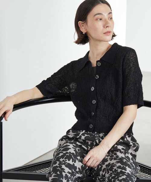 BEAUTY&YOUTH UNITED ARROWS / ビューティー&ユース ユナイテッドアローズ カーディガン・ボレロ | ノットヤーンニット ハーフスリーブ シャツ カーディガン ウォッシャブル | 詳細8