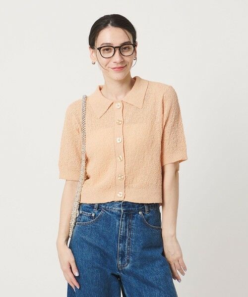 BEAUTY&YOUTH UNITED ARROWS / ビューティー&ユース ユナイテッドアローズ カーディガン・ボレロ | ノットヤーンニット ハーフスリーブ シャツ カーディガン ウォッシャブル | 詳細14