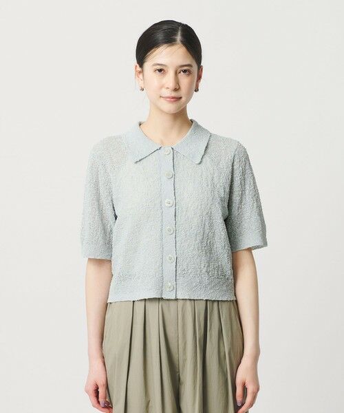 BEAUTY&YOUTH UNITED ARROWS / ビューティー&ユース ユナイテッドアローズ カーディガン・ボレロ | ノットヤーンニット ハーフスリーブ シャツ カーディガン ウォッシャブル | 詳細21
