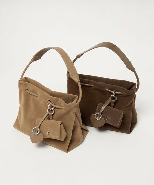 BEAUTY&YOUTH UNITED ARROWS / ビューティー&ユース ユナイテッドアローズ ショルダーバッグ | スエードライク チャーム ドロスト バッグ | 詳細19