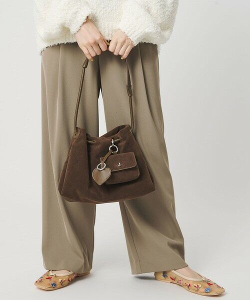 BEAUTY&YOUTH UNITED ARROWS / ビューティー&ユース ユナイテッドアローズ ショルダーバッグ | スエードライク チャーム ドロスト バッグ | 詳細22