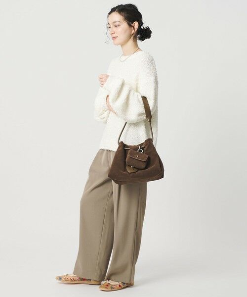 BEAUTY&YOUTH UNITED ARROWS / ビューティー&ユース ユナイテッドアローズ ショルダーバッグ | スエードライク チャーム ドロスト バッグ | 詳細24