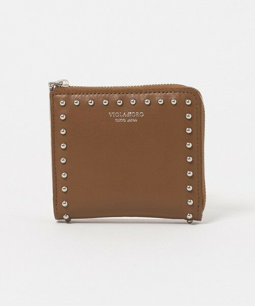 BEAUTY&YOUTH UNITED ARROWS / ビューティー&ユース ユナイテッドアローズ 財布・コインケース・マネークリップ | ＜VIOLAd’ORO＞レザー スタッズ ミニウォレット（MD.BROWN）