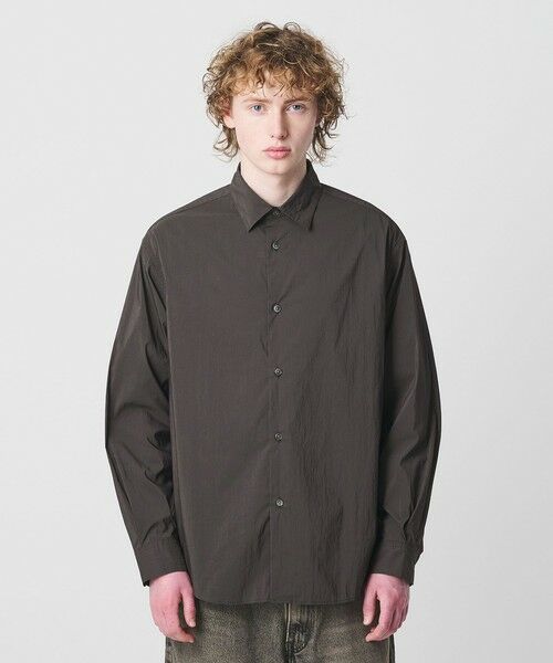 BEAUTY&YOUTH UNITED ARROWS / ビューティー&ユース ユナイテッドアローズ シャツ・ブラウス | ライト コットンナイロン ワッシャー レギュラーシャツ GRANDE TAPERD型 | 詳細10