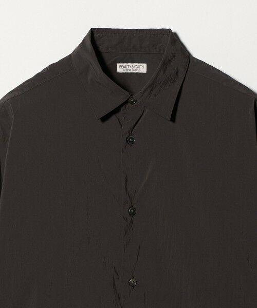 BEAUTY&YOUTH UNITED ARROWS / ビューティー&ユース ユナイテッドアローズ シャツ・ブラウス | ライト コットンナイロン ワッシャー レギュラーシャツ GRANDE TAPERD型 | 詳細4