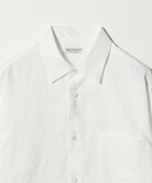 BEAUTY&YOUTH UNITED ARROWS / ビューティー&ユース ユナイテッドアローズ シャツ・ブラウス | ライト リネンタッチ レギュラー シャツ FORM TAPERD型 | 詳細4