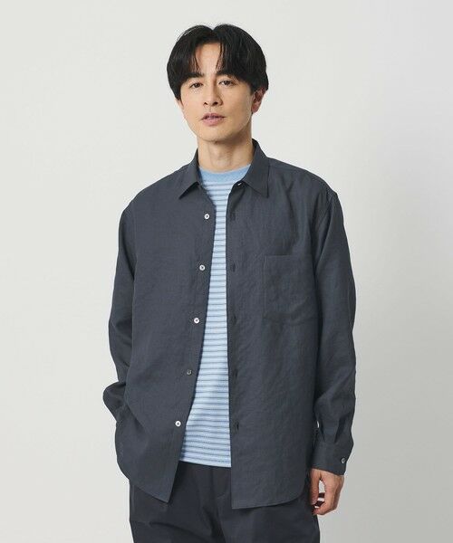 BEAUTY&YOUTH UNITED ARROWS / ビューティー&ユース ユナイテッドアローズ シャツ・ブラウス | ライト リネンタッチ レギュラー シャツ FORM TAPERD型 | 詳細6