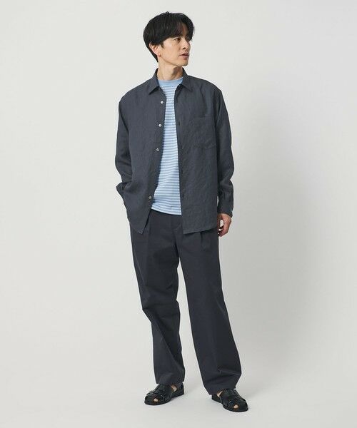 BEAUTY&YOUTH UNITED ARROWS / ビューティー&ユース ユナイテッドアローズ シャツ・ブラウス | ライト リネンタッチ レギュラー シャツ FORM TAPERD型 | 詳細7