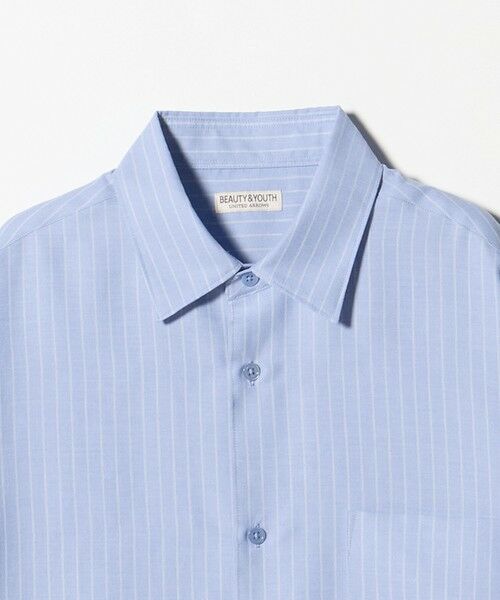 BEAUTY&YOUTH UNITED ARROWS / ビューティー&ユース ユナイテッドアローズ シャツ・ブラウス | ライト リネンタッチ ストライプ レギュラー シャツ FORM TAPERD型 | 詳細10