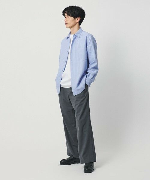 BEAUTY&YOUTH UNITED ARROWS / ビューティー&ユース ユナイテッドアローズ シャツ・ブラウス | ライト リネンタッチ ストライプ レギュラー シャツ FORM TAPERD型 | 詳細2