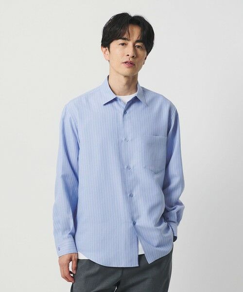 BEAUTY&YOUTH UNITED ARROWS / ビューティー&ユース ユナイテッドアローズ シャツ・ブラウス | ライト リネンタッチ ストライプ レギュラー シャツ FORM TAPERD型 | 詳細3