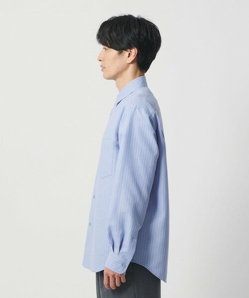 BEAUTY&YOUTH UNITED ARROWS / ビューティー&ユース ユナイテッドアローズ シャツ・ブラウス | ライト リネンタッチ ストライプ レギュラー シャツ FORM TAPERD型 | 詳細7