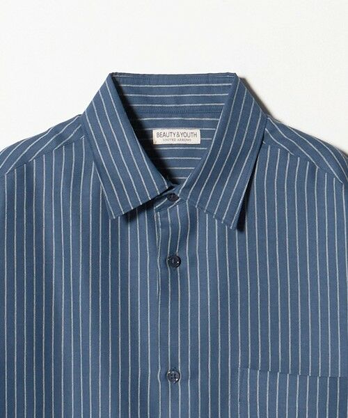 BEAUTY&YOUTH UNITED ARROWS / ビューティー&ユース ユナイテッドアローズ シャツ・ブラウス | ライト リネンタッチ ストライプ レギュラー シャツ FORM TAPERD型 | 詳細16