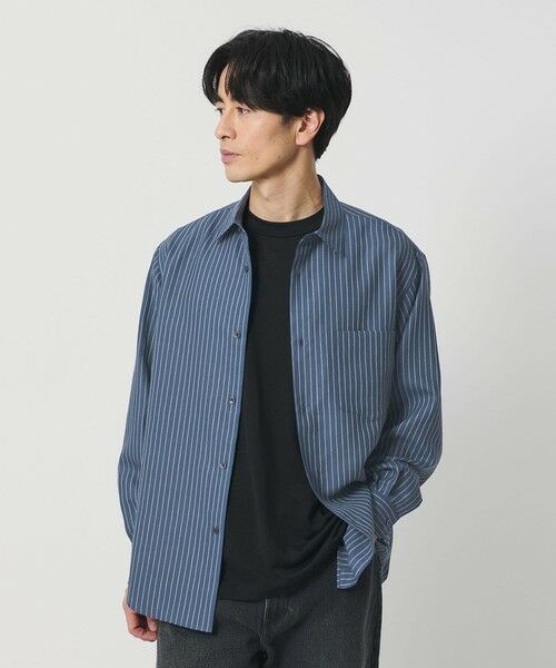 BEAUTY&YOUTH UNITED ARROWS / ビューティー&ユース ユナイテッドアローズ シャツ・ブラウス | ライト リネンタッチ ストライプ レギュラー シャツ FORM TAPERD型 | 詳細12