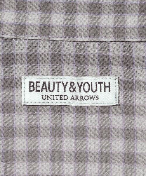 BEAUTY&YOUTH UNITED ARROWS / ビューティー&ユース ユナイテッドアローズ シャツ・ブラウス | シャーリング チェック ジップシャツ | 詳細13