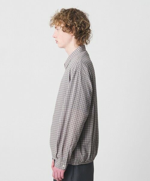 BEAUTY&YOUTH UNITED ARROWS / ビューティー&ユース ユナイテッドアローズ シャツ・ブラウス | シャーリング チェック ジップシャツ | 詳細4