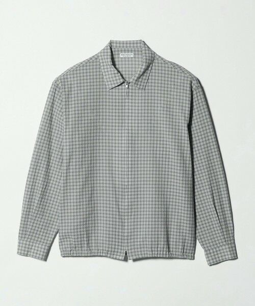 BEAUTY&YOUTH UNITED ARROWS / ビューティー&ユース ユナイテッドアローズ シャツ・ブラウス | シャーリング チェック ジップシャツ（MD.GRAY）