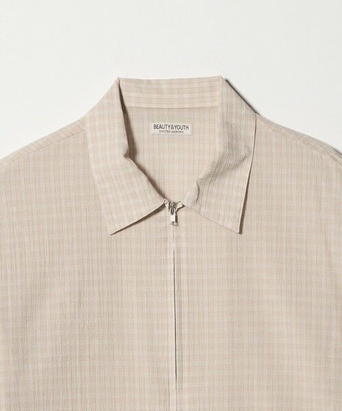 BEAUTY&YOUTH UNITED ARROWS / ビューティー&ユース ユナイテッドアローズ シャツ・ブラウス | シャーリング チェック ジップシャツ | 詳細9