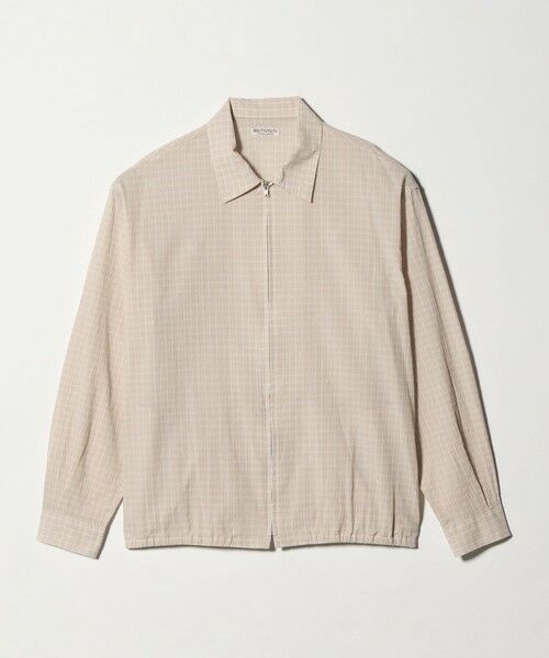 BEAUTY&YOUTH UNITED ARROWS / ビューティー&ユース ユナイテッドアローズ シャツ・ブラウス | シャーリング チェック ジップシャツ（BEIGE）