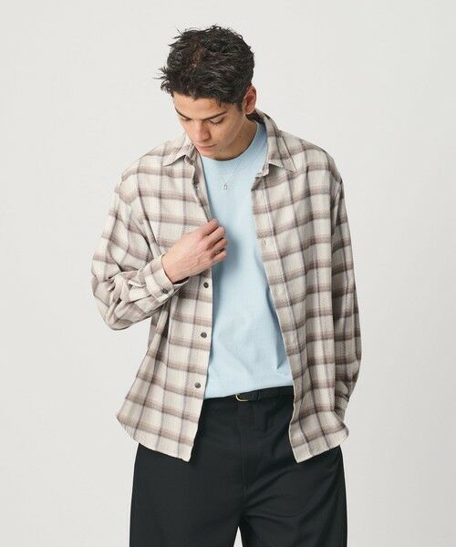 BEAUTY&YOUTH UNITED ARROWS / ビューティー&ユース ユナイテッドアローズ シャツ・ブラウス | レイヤード オンブレチェック レギュラー シャツ GRANDE TAPERD型 | 詳細1