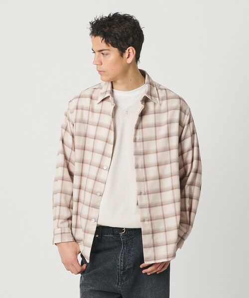 BEAUTY&YOUTH UNITED ARROWS / ビューティー&ユース ユナイテッドアローズ シャツ・ブラウス | レイヤード オンブレチェック レギュラー シャツ GRANDE TAPERD型 | 詳細4