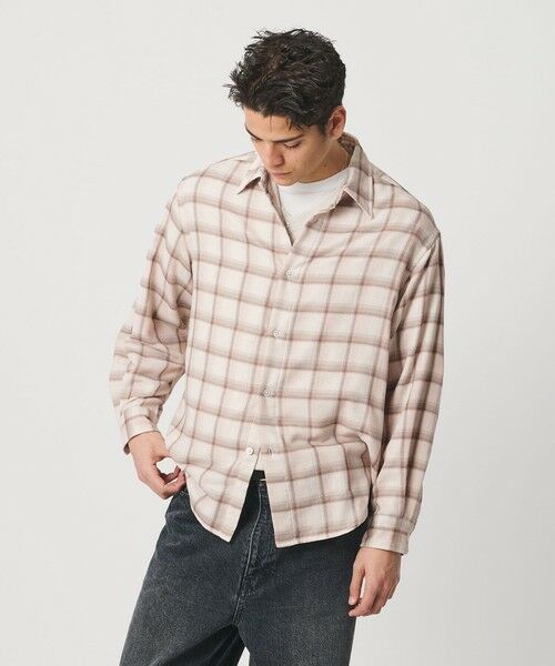 BEAUTY&YOUTH UNITED ARROWS / ビューティー&ユース ユナイテッドアローズ シャツ・ブラウス | レイヤード オンブレチェック レギュラー シャツ GRANDE TAPERD型 | 詳細6