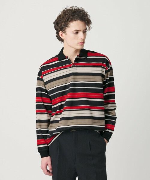 BEAUTY&YOUTH UNITED ARROWS / ビューティー&ユース ユナイテッドアローズ カットソー | マルチ ボーダー ロング スリーブ ポロカラー カットソー | 詳細2