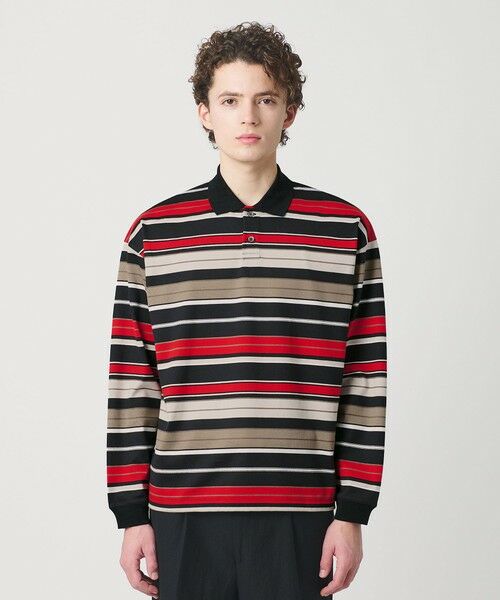 BEAUTY&YOUTH UNITED ARROWS / ビューティー&ユース ユナイテッドアローズ カットソー | マルチ ボーダー ロング スリーブ ポロカラー カットソー | 詳細4