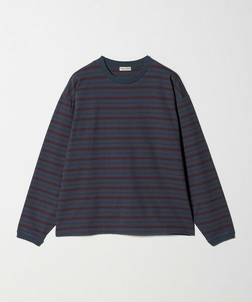 BEAUTY&YOUTH UNITED ARROWS / ビューティー&ユース ユナイテッドアローズ カットソー | オルタネイトボーダー ボリュームスリーブ クルーネック カットソー（MD.GRAY）