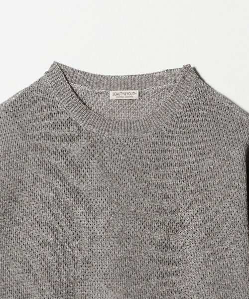 BEAUTY&YOUTH UNITED ARROWS / ビューティー&ユース ユナイテッドアローズ ニット・セーター | リネンブレンド メランジ クルーネック ニット ウォッシャブル | 詳細9