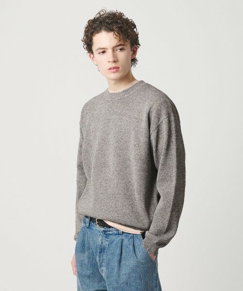 BEAUTY&YOUTH UNITED ARROWS / ビューティー&ユース ユナイテッドアローズ ニット・セーター | リネンブレンド メランジ クルーネック ニット ウォッシャブル | 詳細2