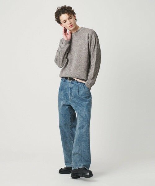 BEAUTY&YOUTH UNITED ARROWS / ビューティー&ユース ユナイテッドアローズ ニット・セーター | リネンブレンド メランジ クルーネック ニット ウォッシャブル | 詳細3