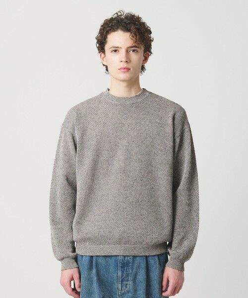 BEAUTY&YOUTH UNITED ARROWS / ビューティー&ユース ユナイテッドアローズ ニット・セーター | リネンブレンド メランジ クルーネック ニット ウォッシャブル | 詳細4