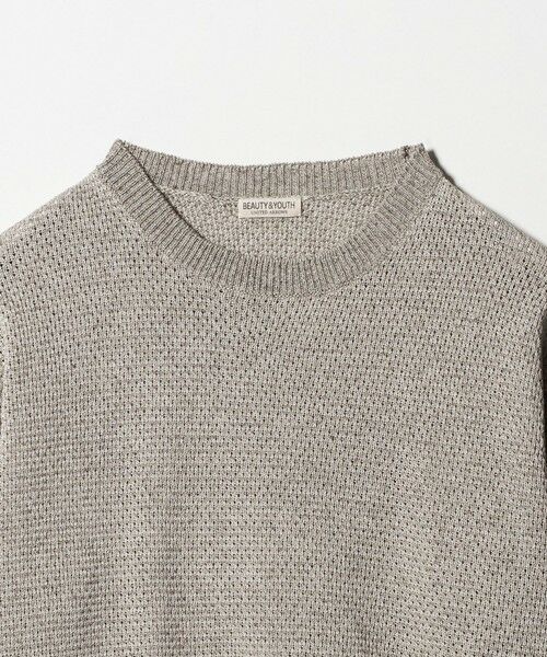 BEAUTY&YOUTH UNITED ARROWS / ビューティー&ユース ユナイテッドアローズ ニット・セーター | リネンブレンド メランジ クルーネック ニット ウォッシャブル | 詳細16