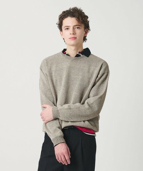 BEAUTY&YOUTH UNITED ARROWS / ビューティー&ユース ユナイテッドアローズ ニット・セーター | リネンブレンド メランジ クルーネック ニット ウォッシャブル | 詳細11